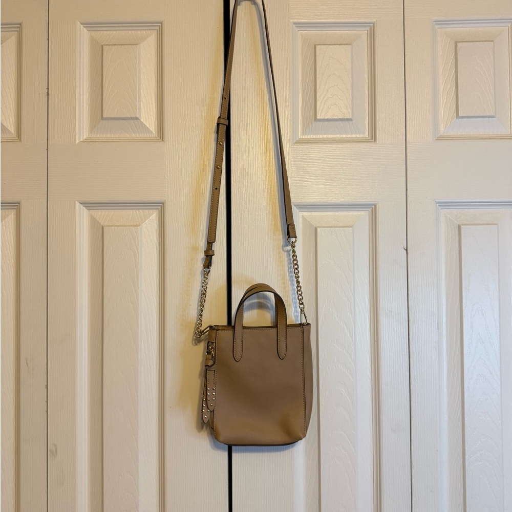 Tan Crossbody Bag with‎ Adjustable Strap and Top Handle